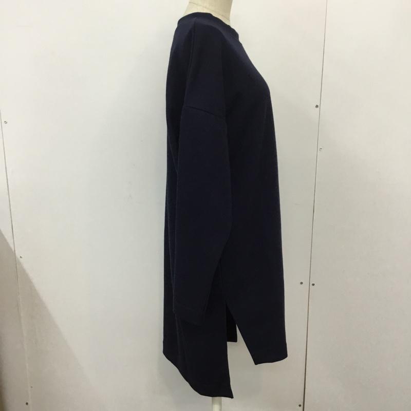 ダブルクローゼット w closet チュニック 長袖 タグ付 サイドスリットチュニック FREE 無地 紺 / ネイビー / レディース USED 古着 中古 10045210