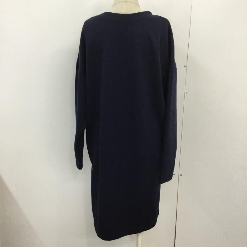 ダブルクローゼット w closet チュニック 長袖 タグ付 サイドスリットチュニック FREE 無地 紺 / ネイビー / レディース USED 古着 中古 10045210
