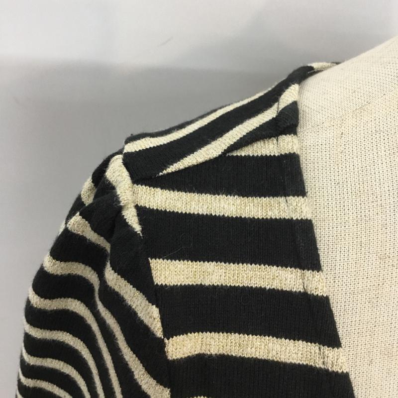 リッチ rich チュニック 長袖 ボーダー ボーダー柄 白 / ホワイト / X 黒 / ブラック / レディース USED 古着 中古 10045217