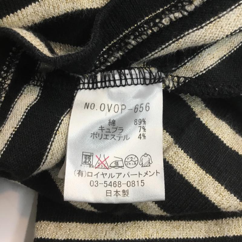 リッチ rich チュニック 長袖 ボーダー ボーダー柄 白 / ホワイト / X 黒 / ブラック / レディース USED 古着 中古 10045217