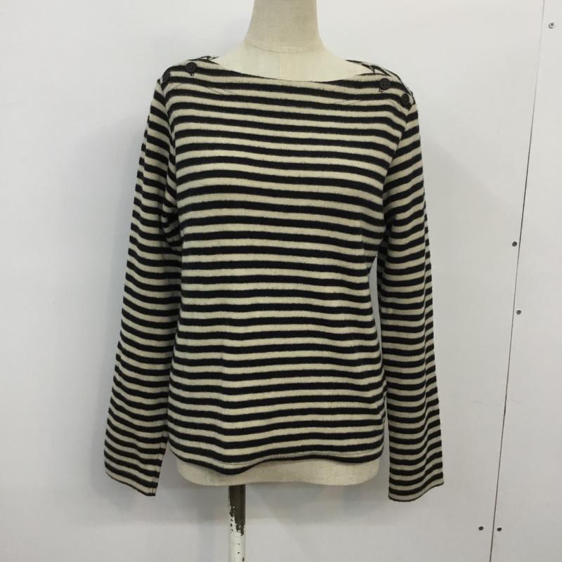 ロペピクニック ROPE' PICNIC カットソー 長袖 ボーダー 38 ボーダー柄 白 / ホワイト / X 黒 / ブラック /  レディース USED 古着 中古 10045228