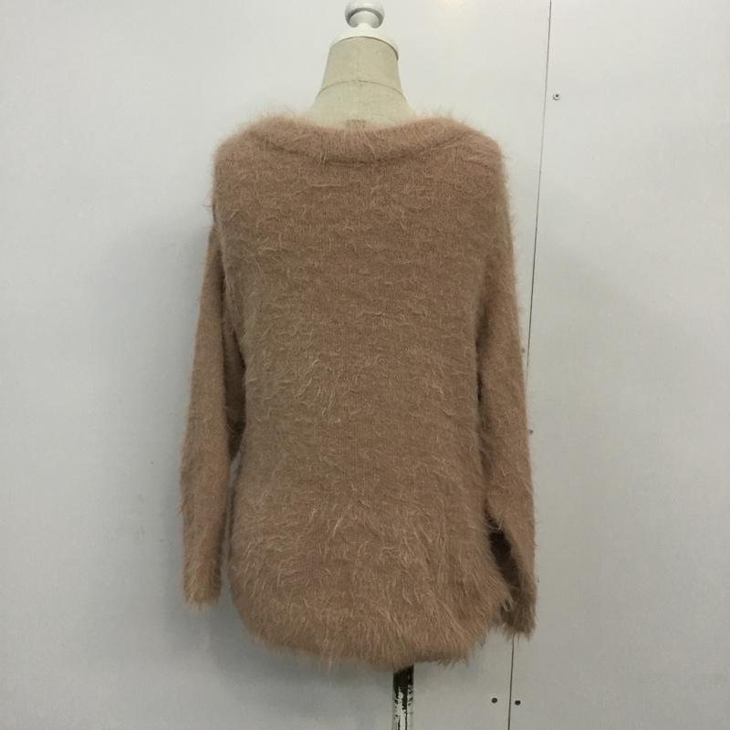 イーハイフンワールドギャラリーピー E hyphen world gallery PEACE ニット、セーター 長袖 FREE 無地 桃 / ピンク / レディース USED 古着 中古 10045230