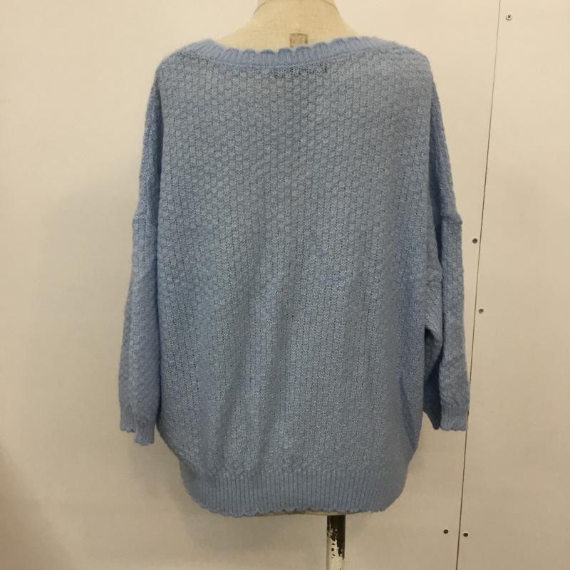 イング INGNI ニット、セーター 長袖 M 無地 水色 / ライトブルー / レディース USED 古着 中古 10045281