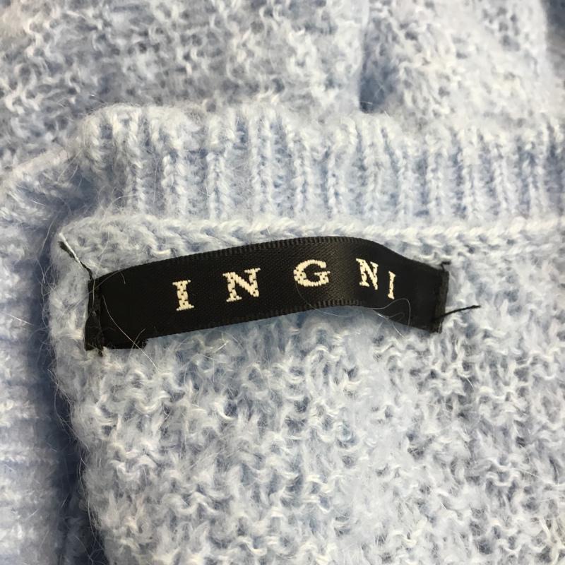 イング INGNI ニット、セーター 長袖 M 無地 水色 / ライトブルー / レディース USED 古着 中古 10045281
