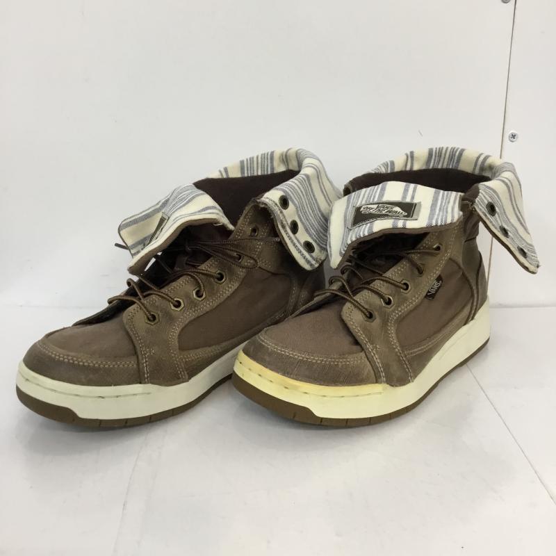 バンズ VANS スニーカー スニーカー V2141LCV TALL 25.5cm 箱無 25.5cm 無地 X ストライプ 茶 / ブラウン / メンズ USED 古着 中古 10045352