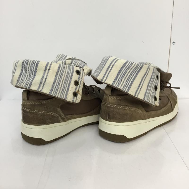 バンズ VANS スニーカー スニーカー V2141LCV TALL 25.5cm 箱無 25.5cm 無地 X ストライプ 茶 / ブラウン / メンズ USED 古着 中古 10045352