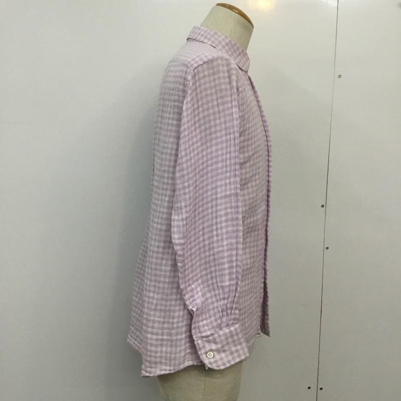 フォーティファイブ・アール 45R シャツ、ブラウス 長袖 チェックシャツ 2 チェック 白 / ホワイト / X 紫 / パープル / メンズ USED 古着 中古 10045432