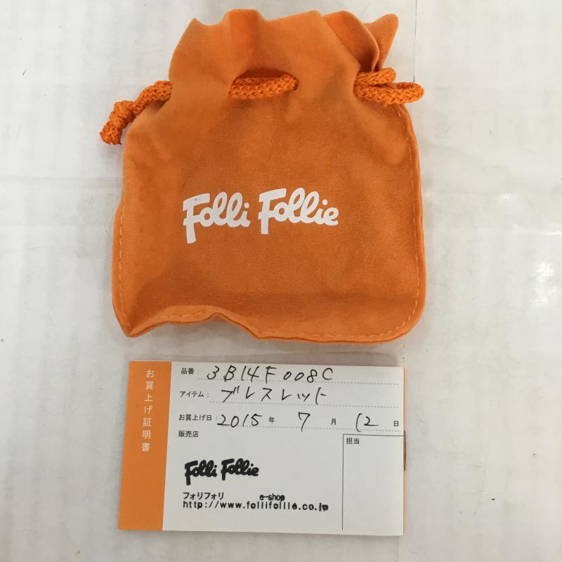 フォリフォリ Folli Follie アクセサリー ブレスレット、バングル LOVE&FORTUNE BRACELET 3B14F008C 箱有 銀 / シルバー / レディース USED 古着 中古 10045458