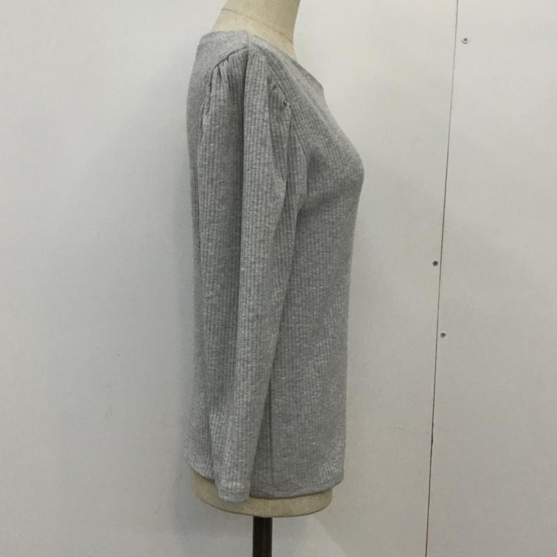 ローリーズファーム LOWRYS FARM カットソー 七分袖 パフスリーブ リブ M 無地 灰 / グレー /  レディース USED 古着 中古 10045513
