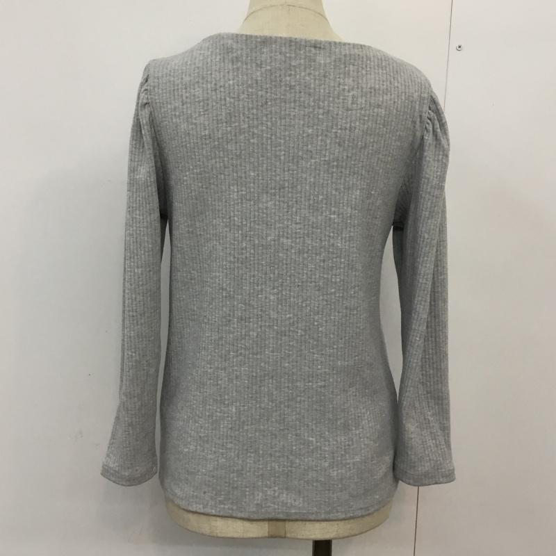 ローリーズファーム LOWRYS FARM カットソー 七分袖 パフスリーブ リブ M 無地 灰 / グレー /  レディース USED 古着 中古 10045513