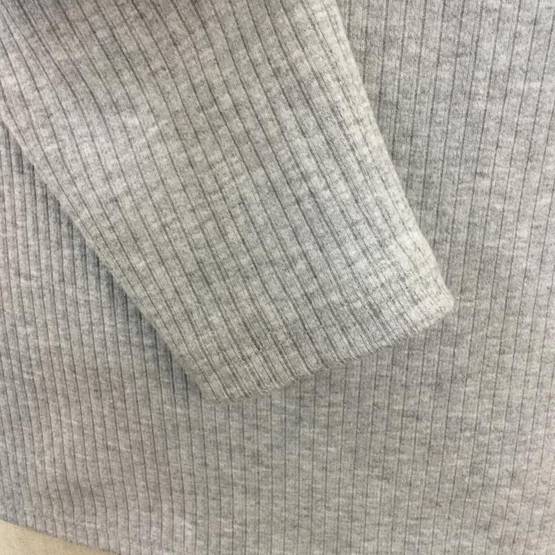ローリーズファーム LOWRYS FARM カットソー 七分袖 パフスリーブ リブ M 無地 灰 / グレー /  レディース USED 古着 中古 10045513