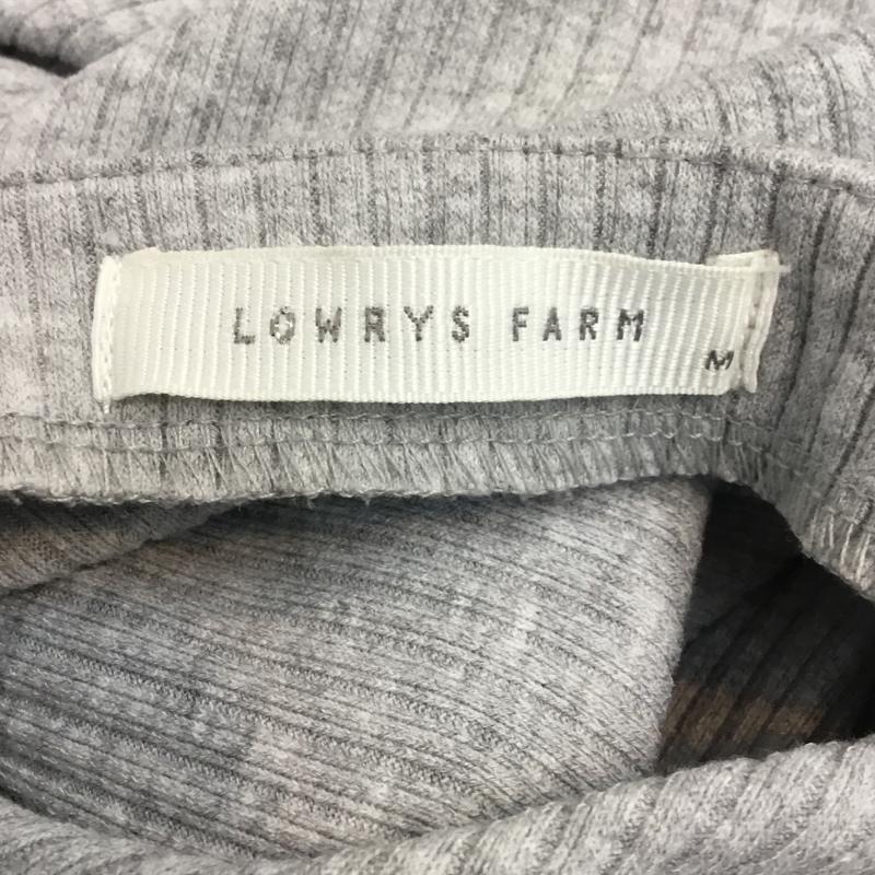 ローリーズファーム LOWRYS FARM カットソー 七分袖 パフスリーブ リブ M 無地 灰 / グレー /  レディース USED 古着 中古 10045513