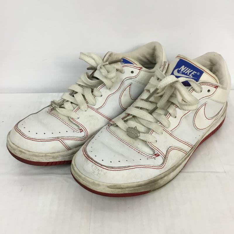 ナイキ NIKE スニーカー スニーカー COURT FORCE LOW 314191-111 26cm 箱無 26.0cm 無地 白 / ホワイト / X 赤 / レッド / メンズ USED 古着 中古 10045528
