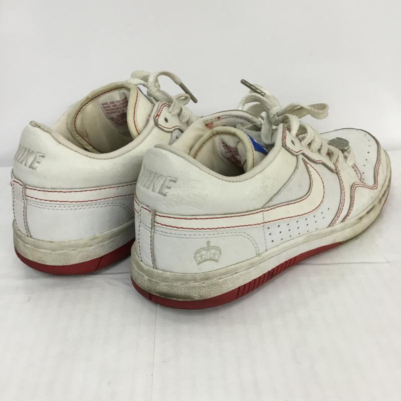 ナイキ NIKE スニーカー スニーカー COURT FORCE LOW 314191-111 26cm 箱無 26.0cm 無地 白 / ホワイト / X 赤 / レッド / メンズ USED 古着 中古 10045528