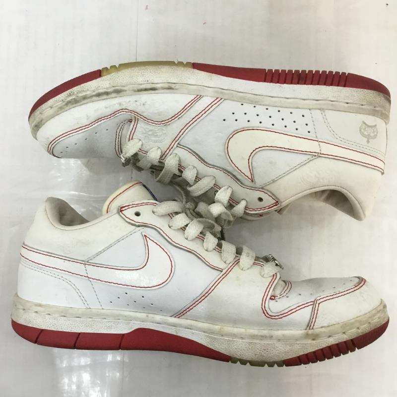 ナイキ NIKE スニーカー スニーカー COURT FORCE LOW 314191-111 26cm 箱無 26.0cm 無地 白 / ホワイト / X 赤 / レッド / メンズ USED 古着 中古 10045528