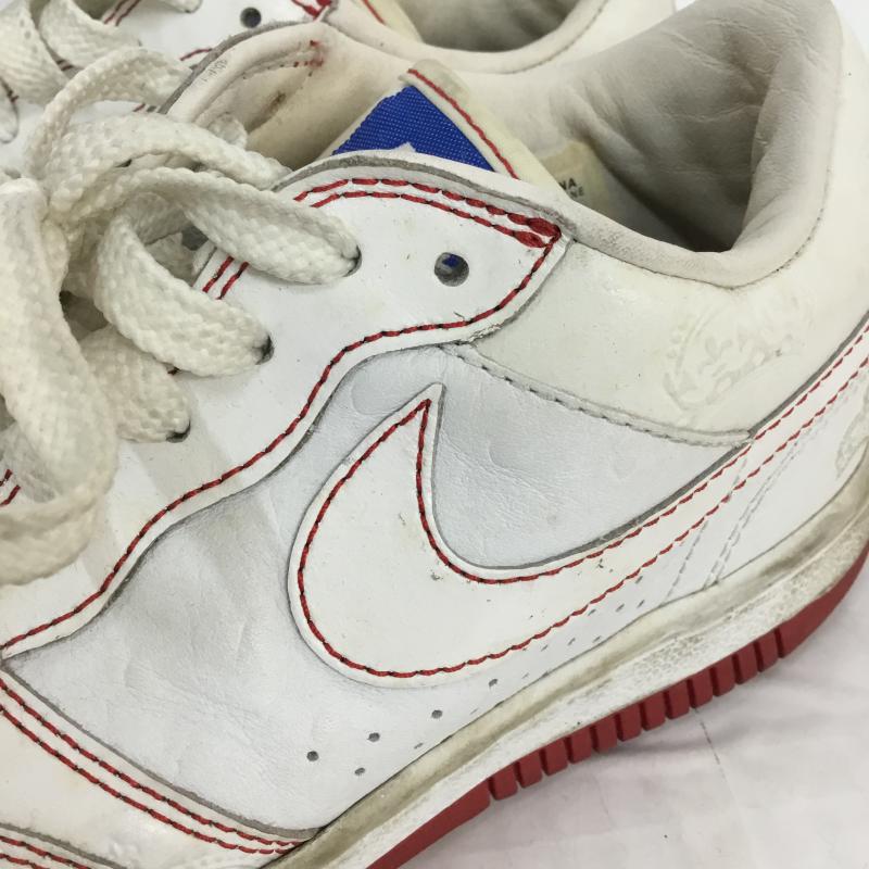 ナイキ NIKE スニーカー スニーカー COURT FORCE LOW 314191-111 26cm 箱無 26.0cm 無地 白 / ホワイト / X 赤 / レッド / メンズ USED 古着 中古 10045528