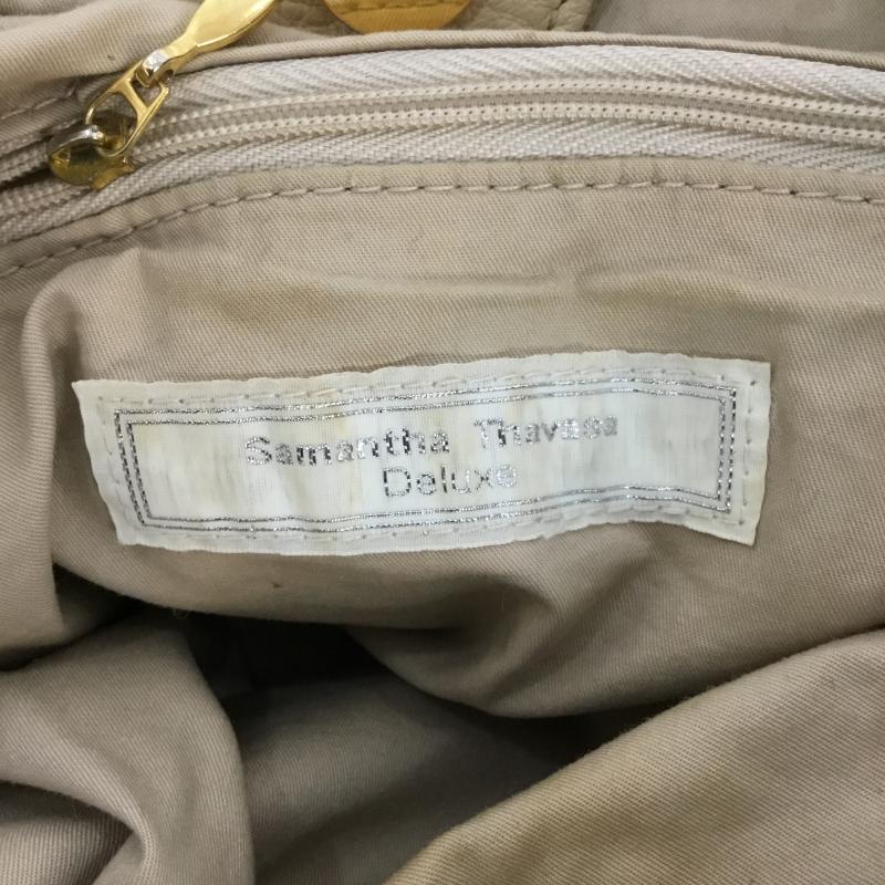 サマンサタバサ デラックス Samantha Thavasa Deluxe ハンドバッグ ハンドバッグ ファーチャーム付き 無地 ベージュ / ベージュ / レディース USED 古着 中古 10045576