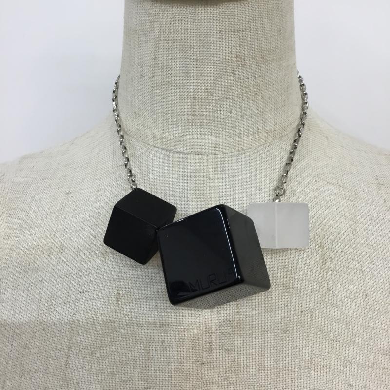 ムルーア MURUA アクセサリー ネックレス、ペンダント キューブ SIZE:FREE FREE 無地 黒 / ブラック / X 銀 / シルバー / レディース USED 古着 中古 10045583