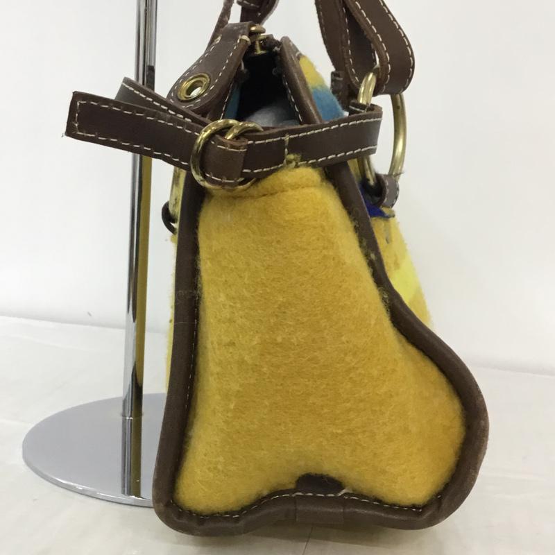サザビー SAZABY ハンドバッグ ハンドバッグ ボーダー ボーダー柄 青 / ブルー / X 茶 / ブラウン / X 黄 / イエロー / レディース USED 古着 中古 10045635