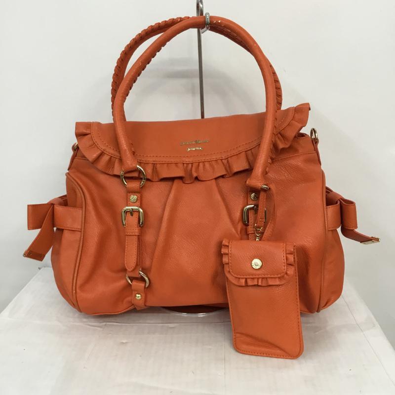 サマンサタバサ Samantha Thavasa ハンドバッグ ハンドバッグ 2WAY ショルダーバッグ タグ付き 無地 橙 / オレンジ / レディース USED 古着 中古 10045641