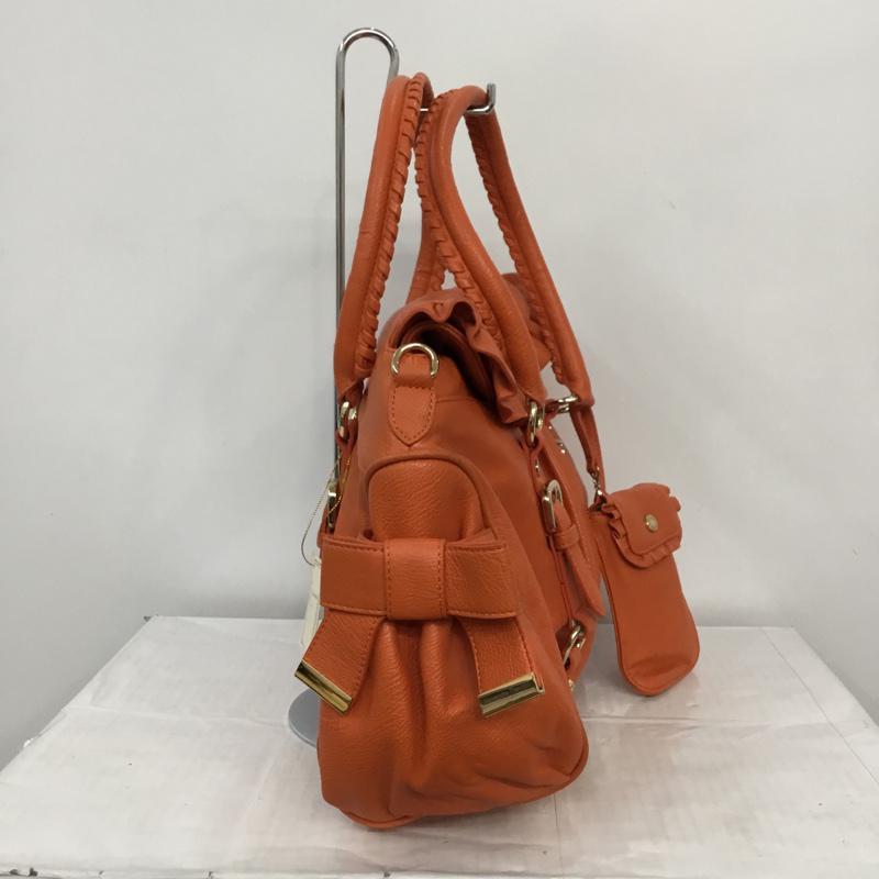 サマンサタバサ Samantha Thavasa ハンドバッグ ハンドバッグ 2WAY ショルダーバッグ タグ付き 無地 橙 / オレンジ / レディース USED 古着 中古 10045641