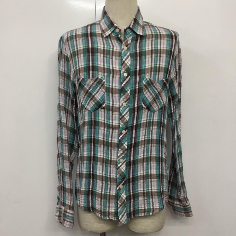 ナノベース nano base シャツ、ブラウス 長袖 チェックシャツ XL チェック マルチカラー / マルチカラー / メンズ USED 古着 中古 10045712
