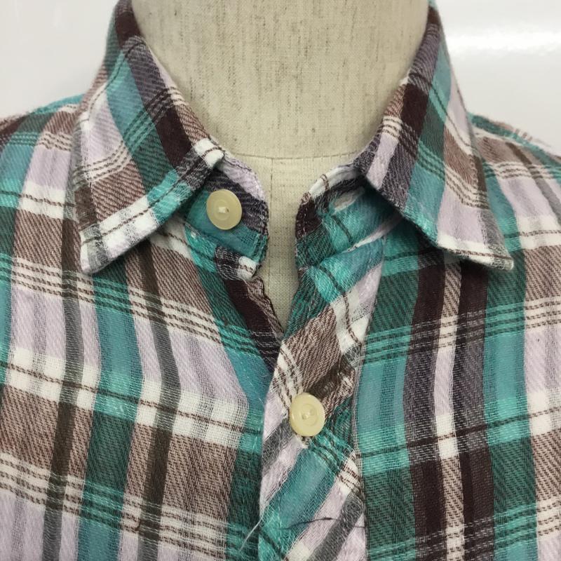 ナノベース nano base シャツ、ブラウス 長袖 チェックシャツ XL チェック マルチカラー / マルチカラー / メンズ USED 古着 中古 10045712