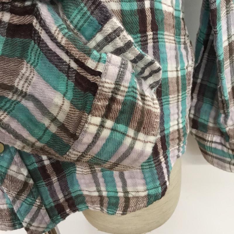 ナノベース nano base シャツ、ブラウス 長袖 チェックシャツ XL チェック マルチカラー / マルチカラー / メンズ USED 古着 中古 10045712