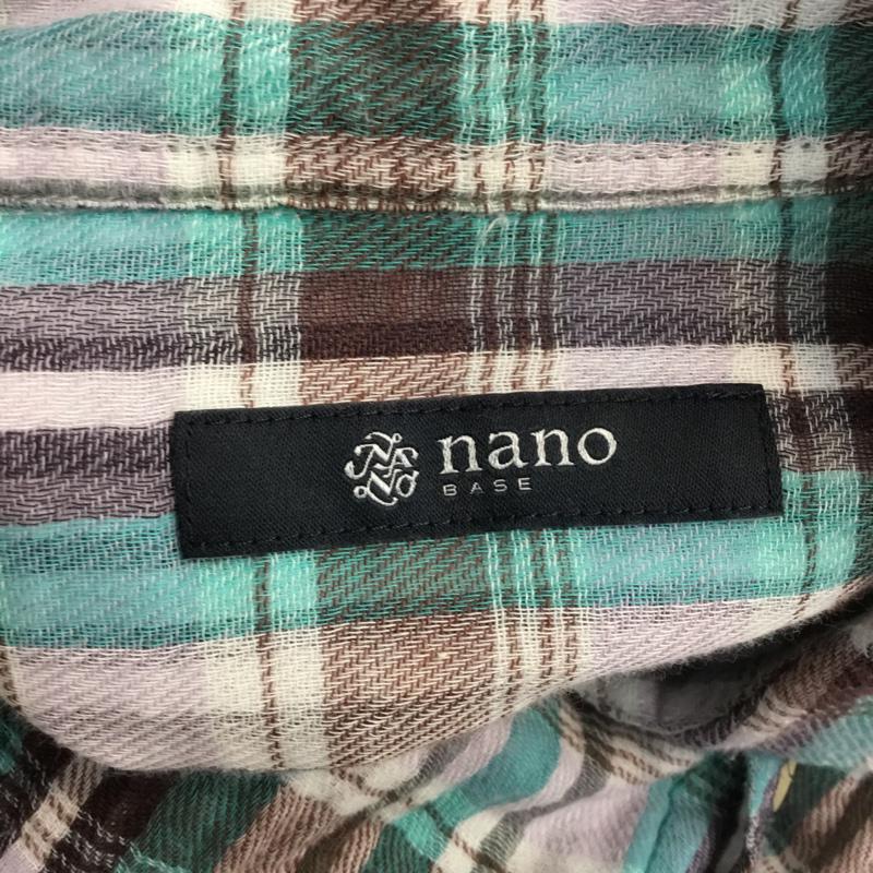 ナノベース nano base シャツ、ブラウス 長袖 チェックシャツ XL チェック マルチカラー / マルチカラー / メンズ USED 古着 中古 10045712