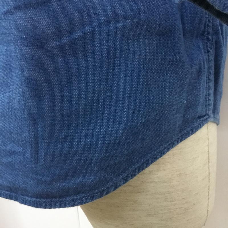 チャオパニックティピー CIAOPANIC TYPY シャツ、ブラウス 七分袖 ボタンダウン M 無地 水色 / ライトブルー / メンズ USED 古着 中古 10045723