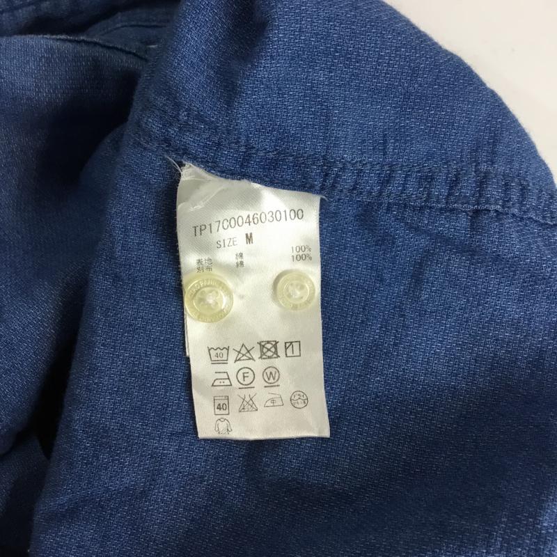 チャオパニックティピー CIAOPANIC TYPY シャツ、ブラウス 七分袖 ボタンダウン M 無地 水色 / ライトブルー / メンズ USED 古着 中古 10045723