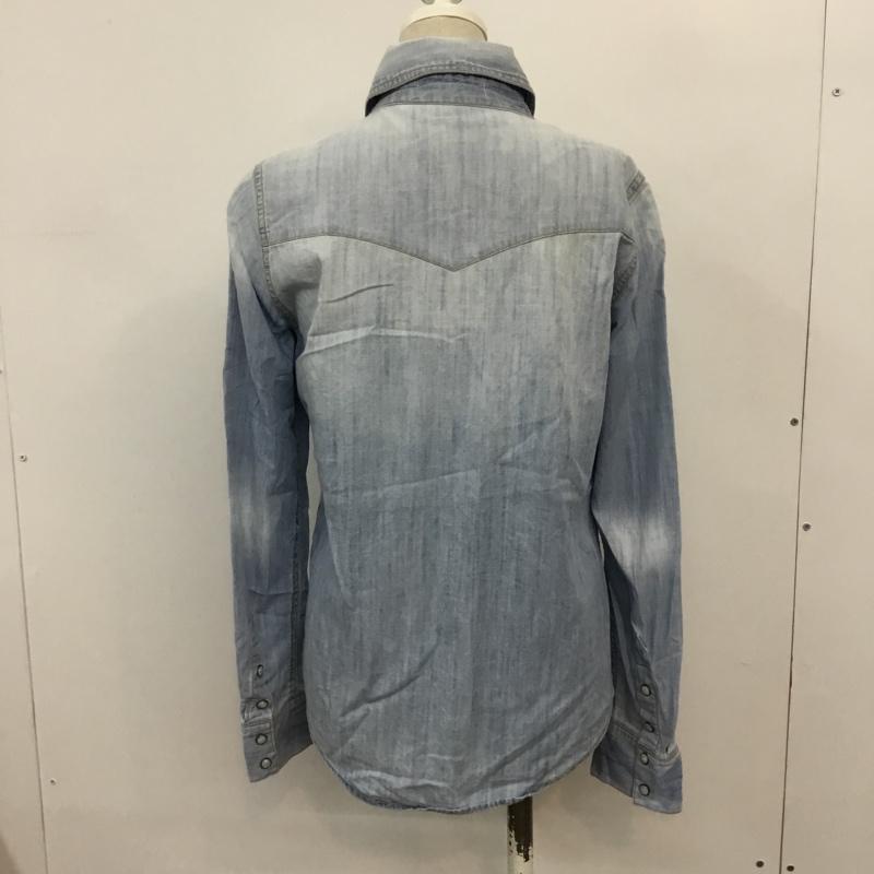 ローリーズファーム LOWRYS FARM シャツ、ブラウス 長袖 デニムシャツ M 無地 水色 / ライトブルー / レディース USED 古着 中古 10045730
