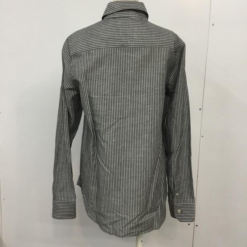 グーコミューン GOUT COMMUN シャツ、ブラウス 長袖 ストライプ 38 ストライプ 白 / ホワイト / X ダークグレー / ダークグレー / レディース USED 古着 中古 10045732