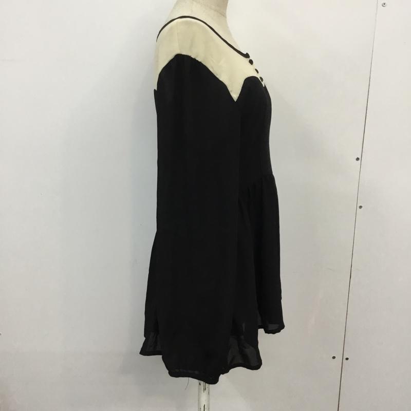 ローリーズファーム LOWRYS FARM チュニック 長袖 L 無地 黒 / ブラック / レディース USED 古着 中古 10045760