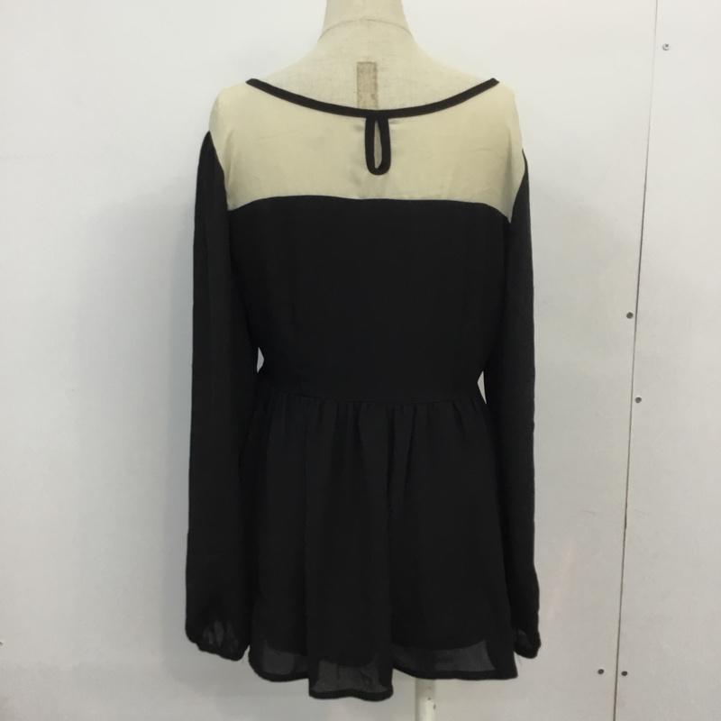 ローリーズファーム LOWRYS FARM チュニック 長袖 L 無地 黒 / ブラック / レディース USED 古着 中古 10045760