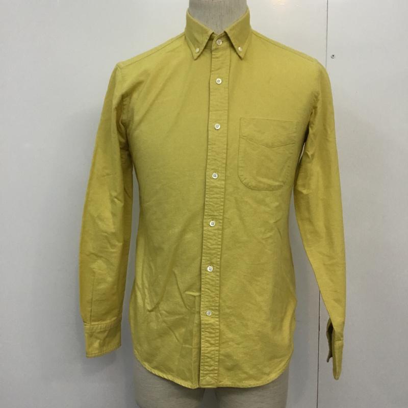 ブルーワーク BLUE WORK シャツ、ブラウス 長袖 ボタンダウン 0 無地 黄 / イエロー / メンズ USED 古着 中古 10046009