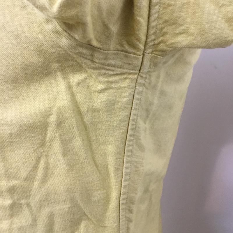 ブルーワーク BLUE WORK シャツ、ブラウス 長袖 ボタンダウン 0 無地 黄 / イエロー / メンズ USED 古着 中古 10046009
