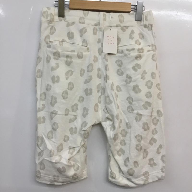 センスオブプレイスバイアーバンリサーチ SENSE OF PLACE by URBAN RESEARCH パンツ ショートパンツ 総柄スウェットショーツ ハーフパンツ ヒョウ柄 レオパード M 総柄 白 / ホワイト / メンズ USED 古着 中古 10046275