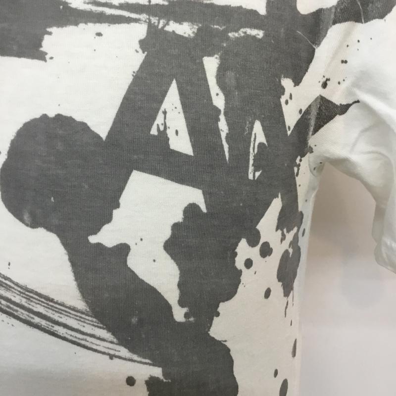 アルマーニエクスチェンジ A/X ARMANIEXCHANGE ポロシャツ 半袖 ペイント コットン XS プリント 白 / ホワイト / メンズ USED 古着 中古 10046306
