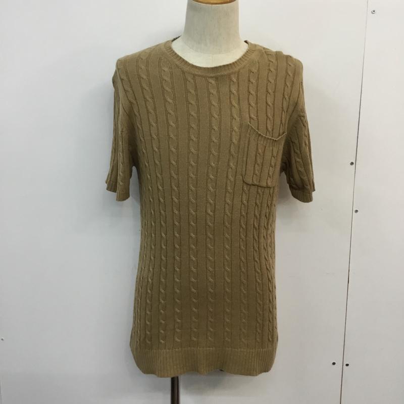 ビーミング バイ ビームス B:MING by BEAMS ニット、セーター 半袖 ケーブル編み M 無地 キャメル / キャメル / メンズ USED 古着 中古 10046424