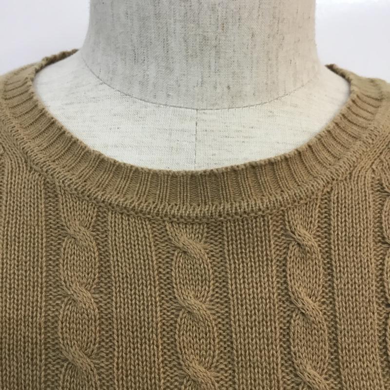 ビーミング バイ ビームス B:MING by BEAMS ニット、セーター 半袖 ケーブル編み M 無地 キャメル / キャメル / メンズ USED 古着 中古 10046424