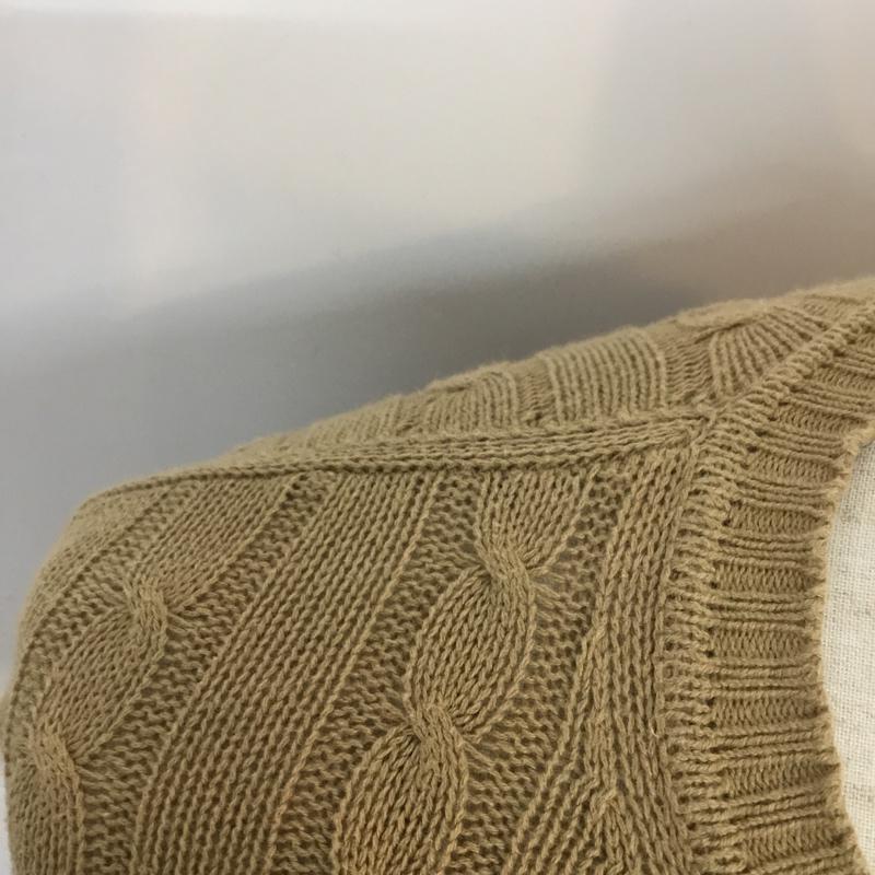 ビーミング バイ ビームス B:MING by BEAMS ニット、セーター 半袖 ケーブル編み M 無地 キャメル / キャメル / メンズ USED 古着 中古 10046424
