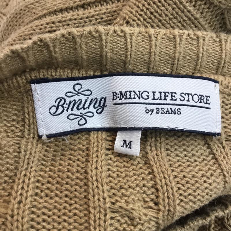 ビーミング バイ ビームス B:MING by BEAMS ニット、セーター 半袖 ケーブル編み M 無地 キャメル / キャメル / メンズ USED 古着 中古 10046424