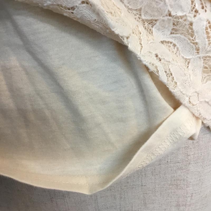 インデックス index カットソー 長袖 M レース柄 アイボリー / アイボリー /  レディース USED 古着 中古 10046511