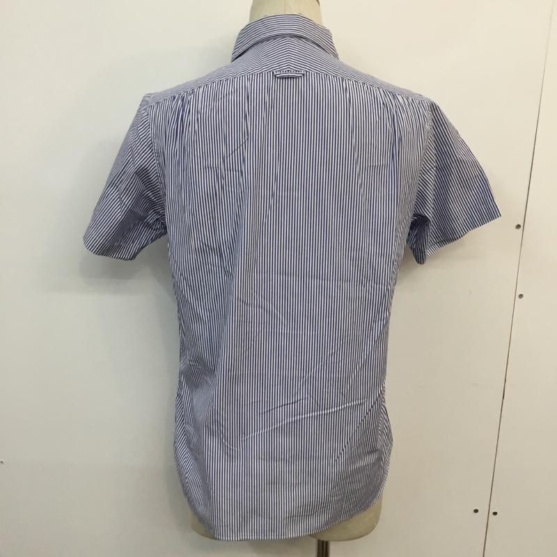 ディコ テーラード DICO TAILORED シャツ、ブラウス 半袖 ストライプ 半袖シャツ 44 ストライプ 水色 / ライトブルー / メンズ USED 古着 中古 10046677