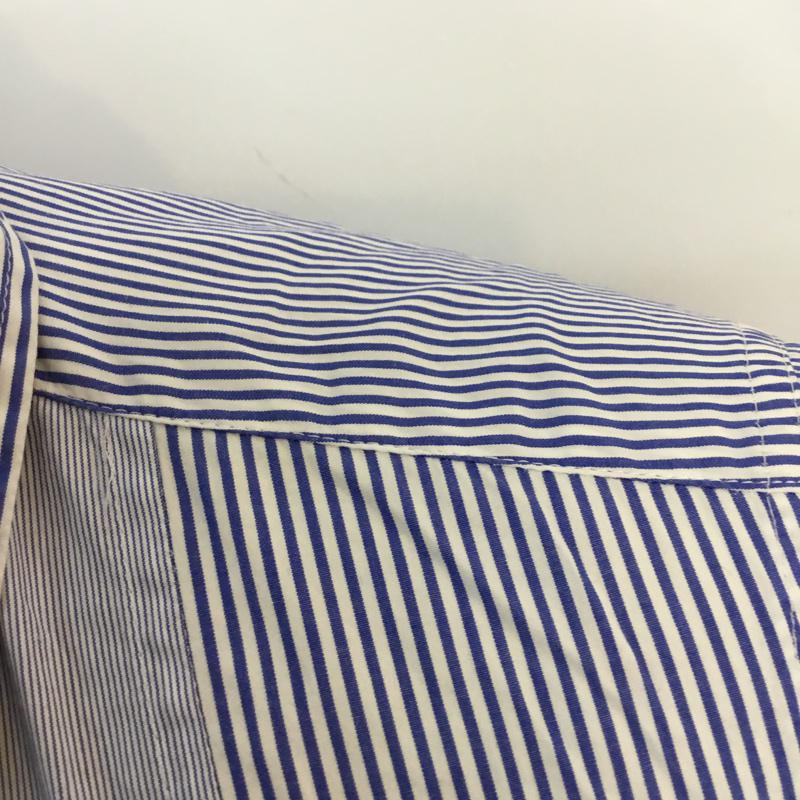 ディコ テーラード DICO TAILORED シャツ、ブラウス 半袖 ストライプ 半袖シャツ 44 ストライプ 水色 / ライトブルー / メンズ USED 古着 中古 10046677