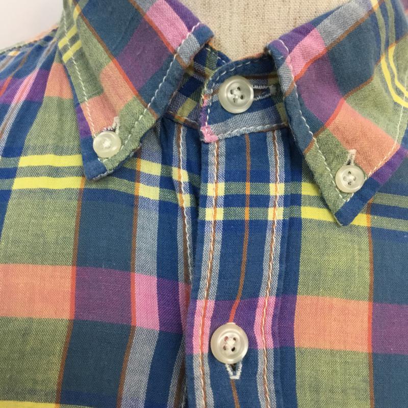 グローバルワーク GLOBAL WORK シャツ、ブラウス 半袖 ボタンダウンシャツ M チェック マルチカラー / マルチカラー / メンズ USED 古着 中古 10046796