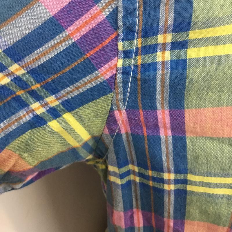 グローバルワーク GLOBAL WORK シャツ、ブラウス 半袖 ボタンダウンシャツ M チェック マルチカラー / マルチカラー / メンズ USED 古着 中古 10046796