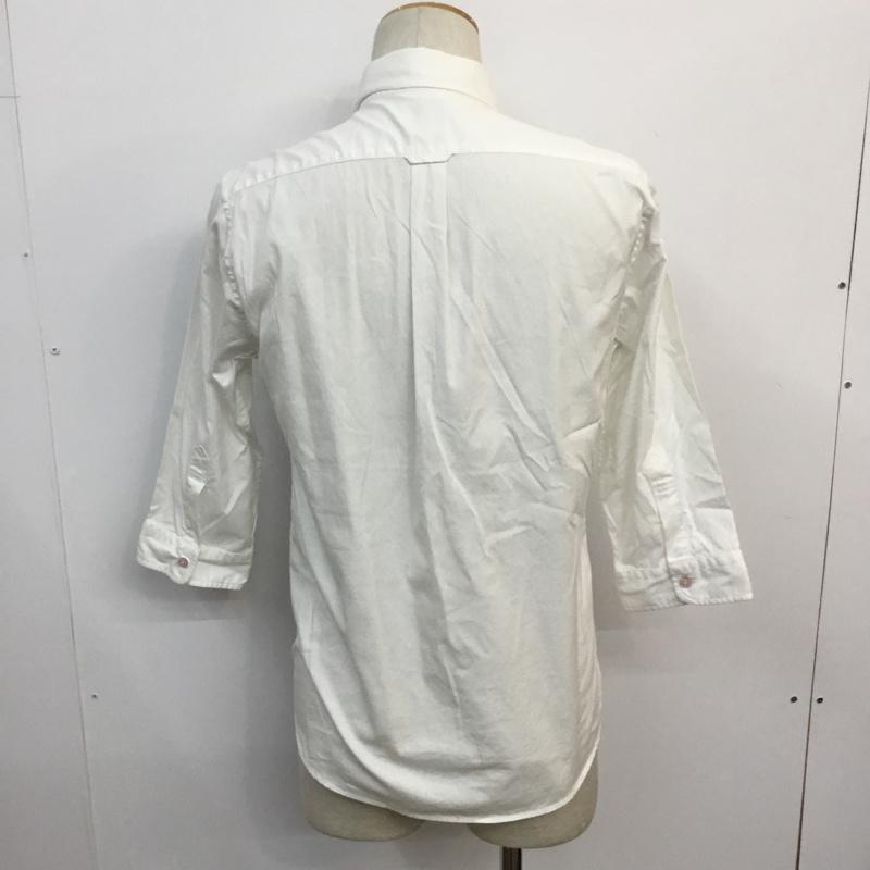 グリーンレーベルリラクシング green label relaxing シャツ、ブラウス 七分袖 ボタンダウンシャツ S 無地 白 / ホワイト / メンズ USED 古着 中古 10046801