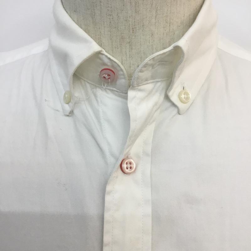 グリーンレーベルリラクシング green label relaxing シャツ、ブラウス 七分袖 ボタンダウンシャツ S 無地 白 / ホワイト / メンズ USED 古着 中古 10046801